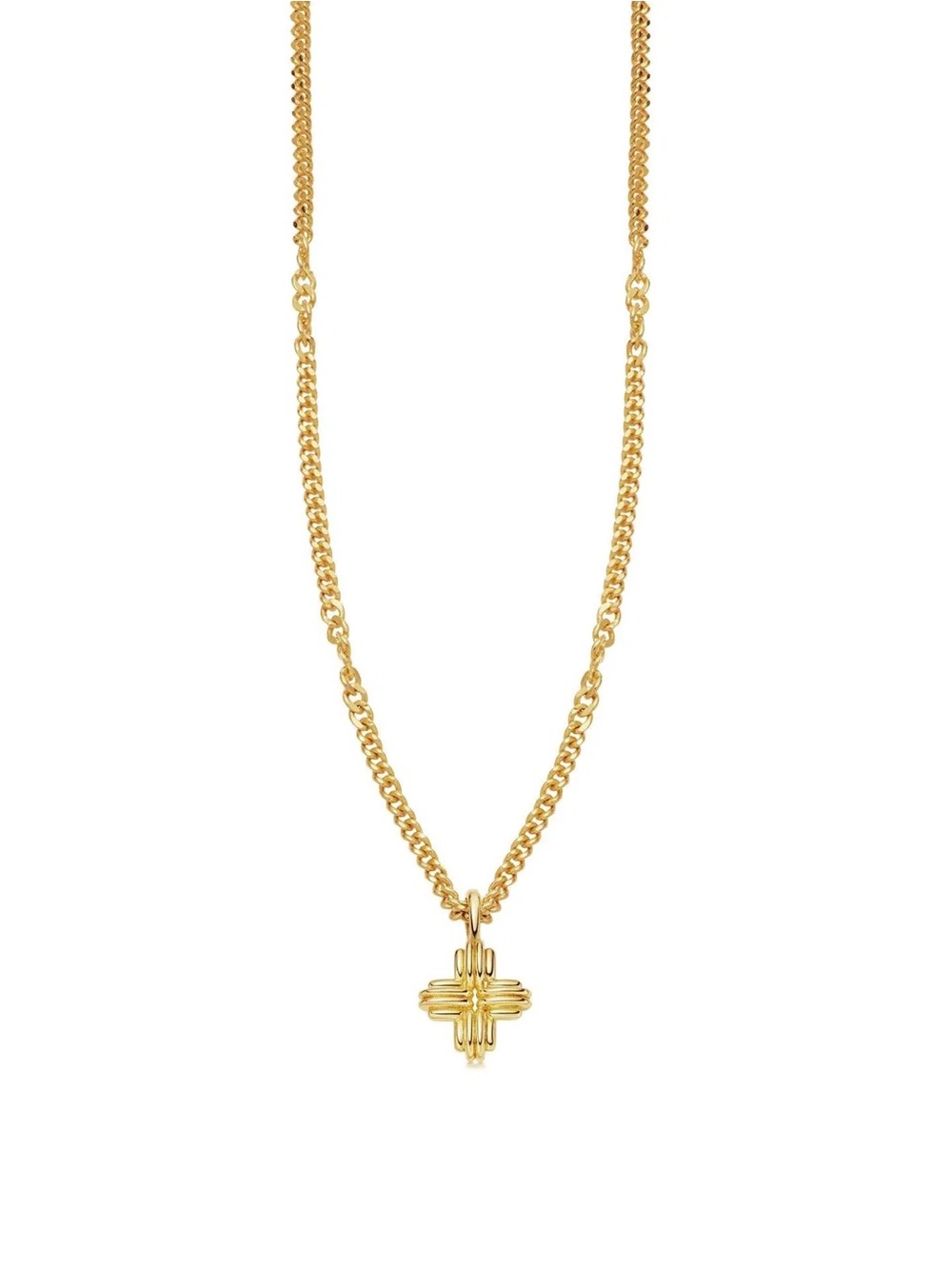 Missoma Lucy Williams Gold Mini Ridge Cross Necklace